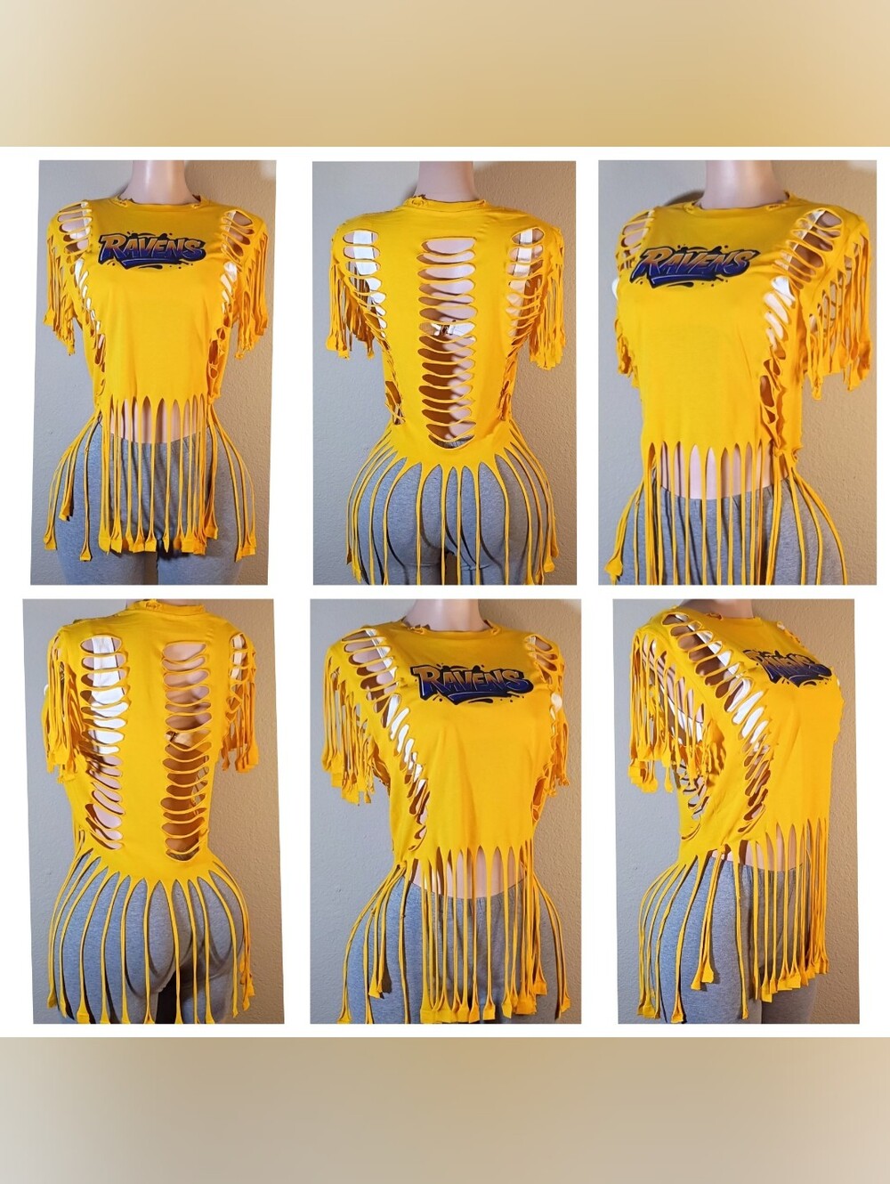 Baltimore Ravens Custom Fringe Tee